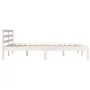 Estructura de cama madera maciza de pino blanco 140x190 cm de vidaXL, Camas y somieres - Ref: Foro24-810411, Precio: 92,52 €,...