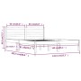 Estructura de cama madera maciza de pino blanco 140x190 cm de vidaXL, Camas y somieres - Ref: Foro24-810411, Precio: 93,68 €,...