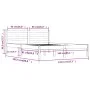 Estructura de cama madera maciza de pino blanco 140x190 cm de vidaXL, Camas y somieres - Ref: Foro24-810411, Precio: 92,52 €,...