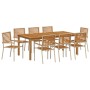 Conjunto de Comedor de Jardín 9 pcs Beige en Sillas de jardín | Comprar online en Foru.es
