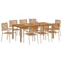 Conjunto de Comedor de Jardín 9 pcs Beige en Sillas de jardín | Comprar online en Foru.es
