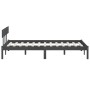 Estructura de cama de madera maciza de pino gris 140x190 cm de vidaXL, Camas y somieres - Ref: Foro24-810129, Precio: 113,95 ...