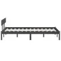 Estructura de cama de madera maciza de pino gris 140x190 cm de vidaXL, Camas y somieres - Ref: Foro24-810129, Precio: 112,31 ...