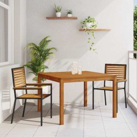 Conjunto de Comedor de Jardín 3 pcs Negro en Sillas de jardín | Comprar online en Foru.es