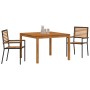 Conjunto de Comedor de Jardín 3 pcs Negro en Sillas de jardín | Comprar online en Foru.es