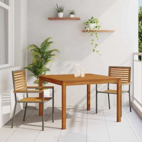Conjunto de Comedor de Jardín 3 pcs Gris en Sillas de jardín | Comprar online en Foru.es