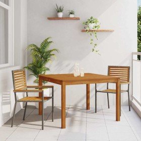 Conjunto de Comedor de Jardín 3 pcs Gris en Sillas de jardín | Comprar online en Foru.es