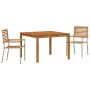 Conjunto de Comedor de Jardín 3 pcs Beige en Sillas de jardín | Comprar online en Foru.es