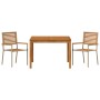 Conjunto de Comedor de Jardín 3 pcs Beige en Sillas de jardín | Comprar online en Foru.es