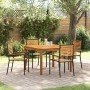 Conjunto de Comedor de Jardín 5 pcs Negro en Sillas de jardín | Comprar online en Foru.es