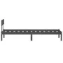 Solid gray pine wood bed frame 100x200 cm by vidaXL, Beds and slatted bases - Ref: Foro24-810139, Price: 78,32 €, Discount: %