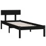 Bettgestell aus massivem schwarzem Kiefernholz, 90 x 200 cm von vidaXL, Betten und Lattenroste - Ref: Foro24-810136, Preis: 7...