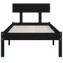 Bettgestell aus massivem schwarzem Kiefernholz, 90 x 200 cm von vidaXL, Betten und Lattenroste - Ref: Foro24-810136, Preis: 7...