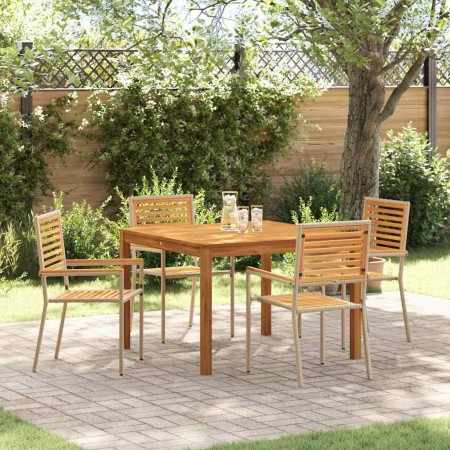 Conjunto de Comedor de Jardín 5 pcs Beige en Sillas de jardín | Comprar online en Foru.es
