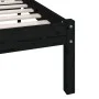 Estructura de cama madera maciza de pino negra 90x200 cm de vidaXL, Camas y somieres - Ref: Foro24-810136, Precio: 71,97 €, D...