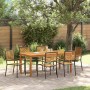 Conjunto de Comedor de Jardín 7 pcs Negro en Sillas de jardín | Comprar online en Foru.es