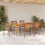 Conjunto de Comedor de Jardín 7 pcs Negro en Sillas de jardín | Comprar online en Foru.es