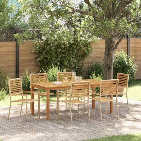 Conjunto de Comedor de Jardín 7 pcs Beige en Sillas de jardín | Comprar online en Foru.es