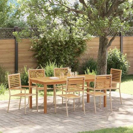 Conjunto de Comedor de Jardín 7 pcs Beige en Sillas de jardín | Comprar online en Foru.es