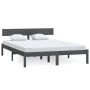 Estructura de cama madera maciza de pino gris 140x200 cm de vidaXL, Camas y somieres - Ref: Foro24-810149, Precio: 101,98 €, ...