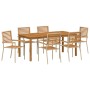Conjunto de Comedor de Jardín 7 pcs Beige en Sillas de jardín | Comprar online en Foru.es