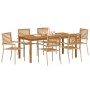 Conjunto de Comedor de Jardín 7 pcs Beige en Sillas de jardín | Comprar online en Foru.es