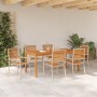 Conjunto de Comedor de Jardín 7 pcs Beige en Sillas de jardín | Comprar online en Foru.es