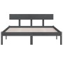 Estructura de cama madera maciza de pino gris 140x200 cm de vidaXL, Camas y somieres - Ref: Foro24-810149, Precio: 101,98 €, ...