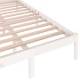 Estructura de cama madera maciza de pino blanco 120x200 cm de vidaXL, Camas y somieres - Ref: Foro24-810426, Precio: 89,47 €,...
