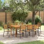 Conjunto de Comedor de Jardín 9 pcs Negro en Sillas de jardín | Comprar online en Foru.es