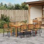 Conjunto de Comedor de Jardín 9 pcs Negro en Sillas de jardín | Comprar online en Foru.es
