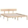 Solid pine wood bed frame 140x200 cm by vidaXL, Beds and slatted bases - Ref: Foro24-810147, Price: 97,26 €, Discount: %