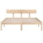 Solid pine wood bed frame 140x200 cm by vidaXL, Beds and slatted bases - Ref: Foro24-810147, Price: 97,26 €, Discount: %