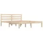 Estructura de cama madera maciza de pino 120x190 cm de vidaXL, Camas y somieres - Ref: Foro24-810400, Precio: 86,36 €, Descue...