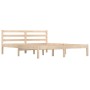Estructura de cama madera maciza de pino 150x200 cm de vidaXL, Camas y somieres - Ref: Foro24-810435, Precio: 105,42 €, Descu...
