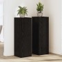 Soporte de plantas 2 pcs Roble Negro 33 x 33 x 100 cm en Soportes para macetas | Comprar online en Foru.es