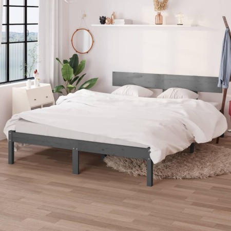 Estructura de cama madera maciza de pino 120x200 cm de vidaXL, Camas y somieres - Ref: Foro24-810144, Precio: 104,79 €, Descu...
