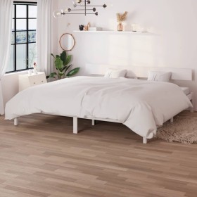 Estructura de cama madera maciza blanco Super King 180x200 cm de vidaXL, Camas y somieres - Ref: Foro24-810163, Precio: 152,9...