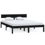 Estructura de cama madera maciza negra 120x190 cm de vidaXL, Camas y somieres - Ref: Foro24-810121, Precio: 104,00 €, Descuen...
