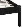 Estructura de cama madera maciza negra 120x190 cm de vidaXL, Camas y somieres - Ref: Foro24-810121, Precio: 104,00 €, Descuen...