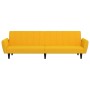 Sofá cama de 2 plazas terciopelo amarillo en Sofás | Comprar online en Foru.es