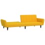 Sofá cama de 2 plazas terciopelo amarillo en Sofás | Comprar online en Foru.es