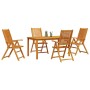 Conjunto de Comedor de Jardín 5 pcs Marrón en Conjuntos de jardín | Comprar online en Foru.es