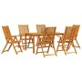 Conjunto de Comedor de Jardín 7 pcs Marrón en Conjuntos de jardín | Comprar online en Foru.es