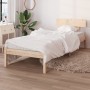 Estructura de cama madera maciza de pino 90x200 cm de vidaXL, Camas y somieres - Ref: Foro24-810132, Precio: 81,58 €, Descuen...