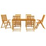 Conjunto de Comedor de Jardín 7 pcs Marrón en Conjuntos de jardín | Comprar online en Foru.es