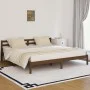 Honey brown solid pine wood bed frame 200x200 cm by vidaXL, Beds and slatted bases - Ref: Foro24-810453, Price: 117,10 €, Dis...