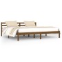 Estructura de cama madera maciza de pino marrón miel 200x200 cm de vidaXL, Camas y somieres - Ref: Foro24-810453, Precio: 118...