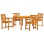 Conjunto de Comedor de Jardín 5 pcs Marrón en Mesas de jardín | Comprar online en Foru.es