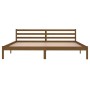 Estructura de cama madera maciza de pino marrón miel 200x200 cm de vidaXL, Camas y somieres - Ref: Foro24-810453, Precio: 118...